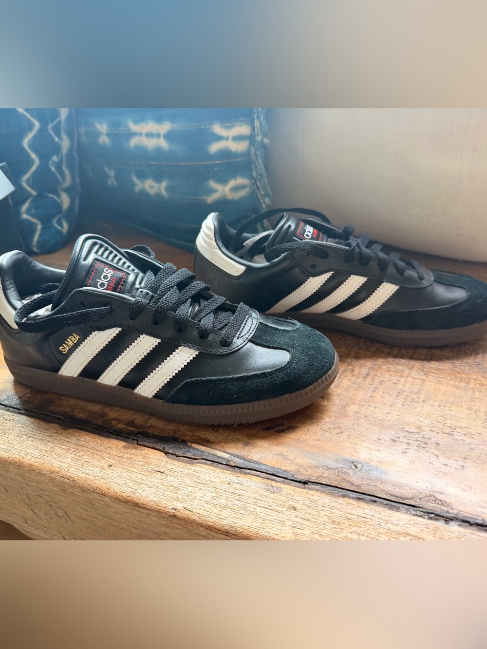 adidas Samba Black with White Stripes Men's Sneakers